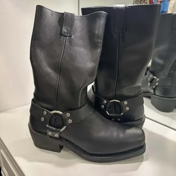 Harley Davidson Women’s Hustin Black Boots 9.5 Pre-Owned D85354 - Picture 8 of 8